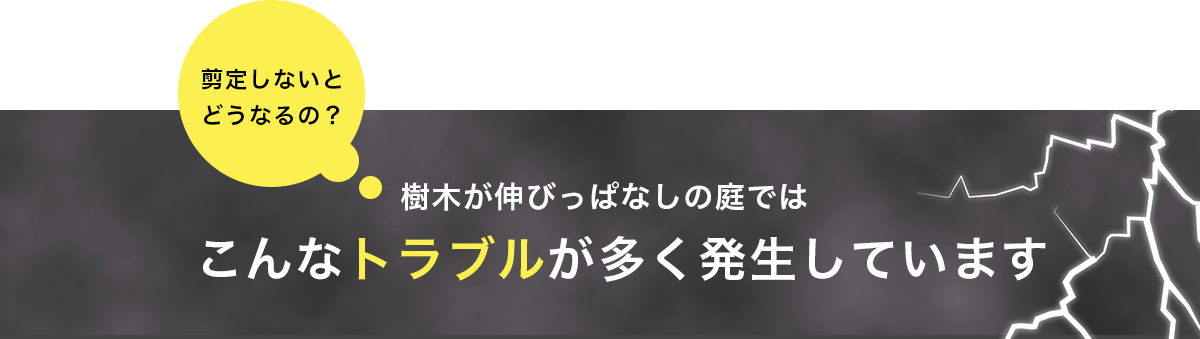 こんなトラブルが多く発生しています